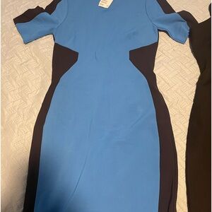 VIBRANT BLACK&BLUE H&M ILLUSION DRESS SIZE 12. NWT